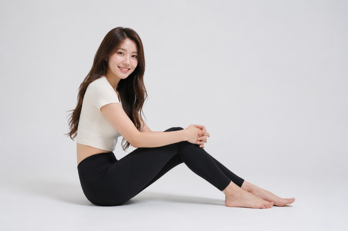 시술 부위 안내 — 앉아 있는 여성